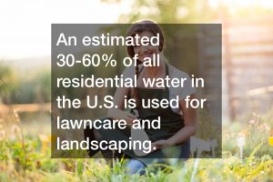 An estimated 30-60% of all residential water in the U.S. is used for lawncare and landscaping.